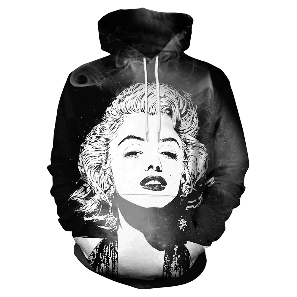 Новинка мужская толстовка с 3D рисунком Осень-зима капюшоном модная принтом