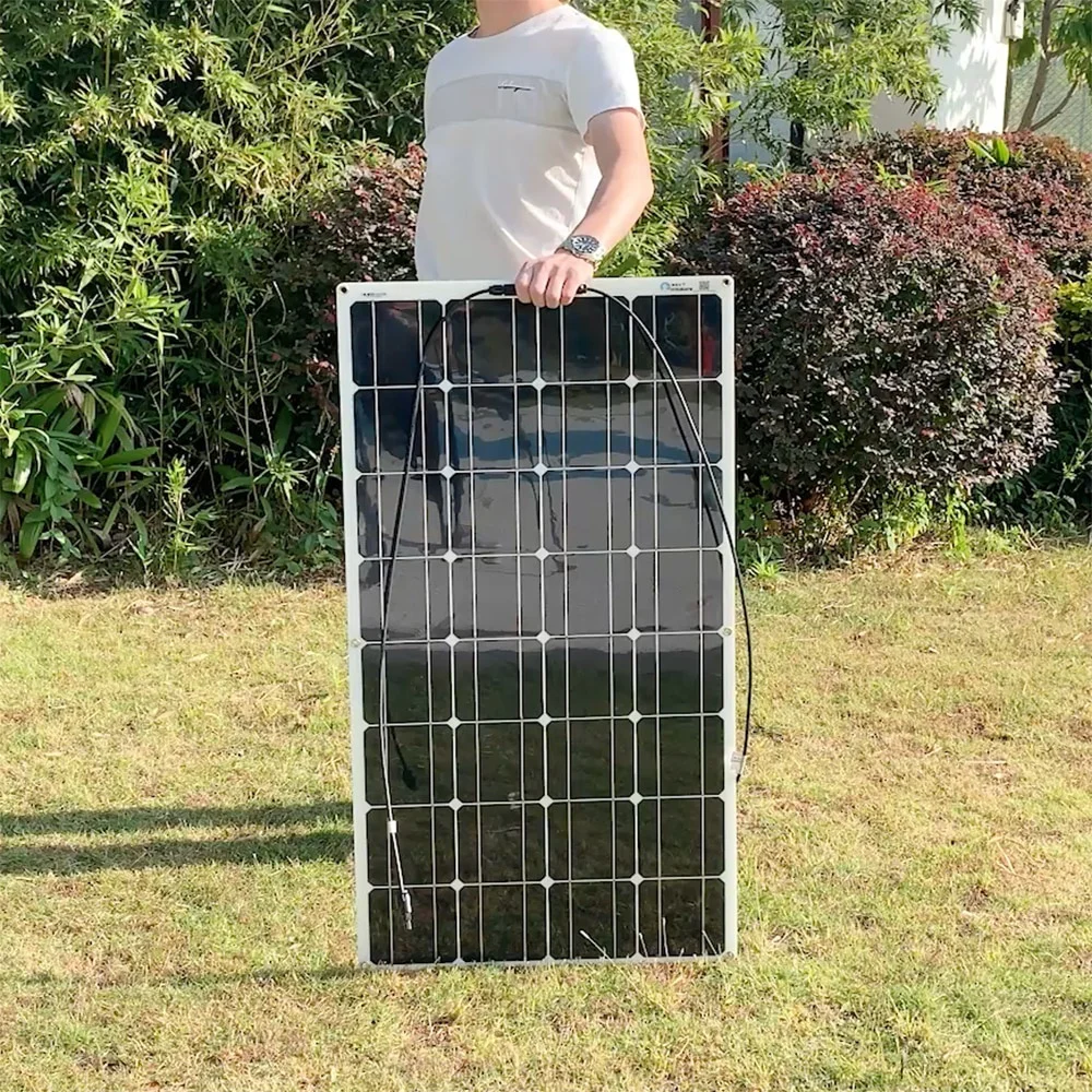 Murah Panel Surya Fleksibel 16V 100W 18V 120W Pengisi Daya Sel Surya Untuk Mobil Kamper Van Baterai Portabel Laptop Catu Daya Rumah