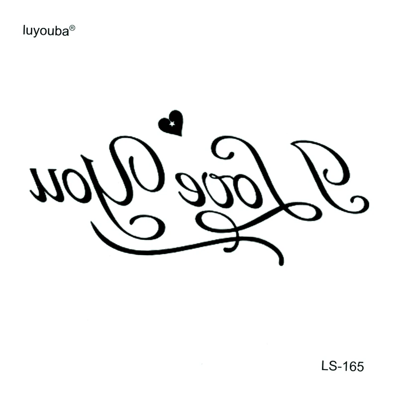 Водостойкая временная татуировка I Love You Мужская хной искусственная временные