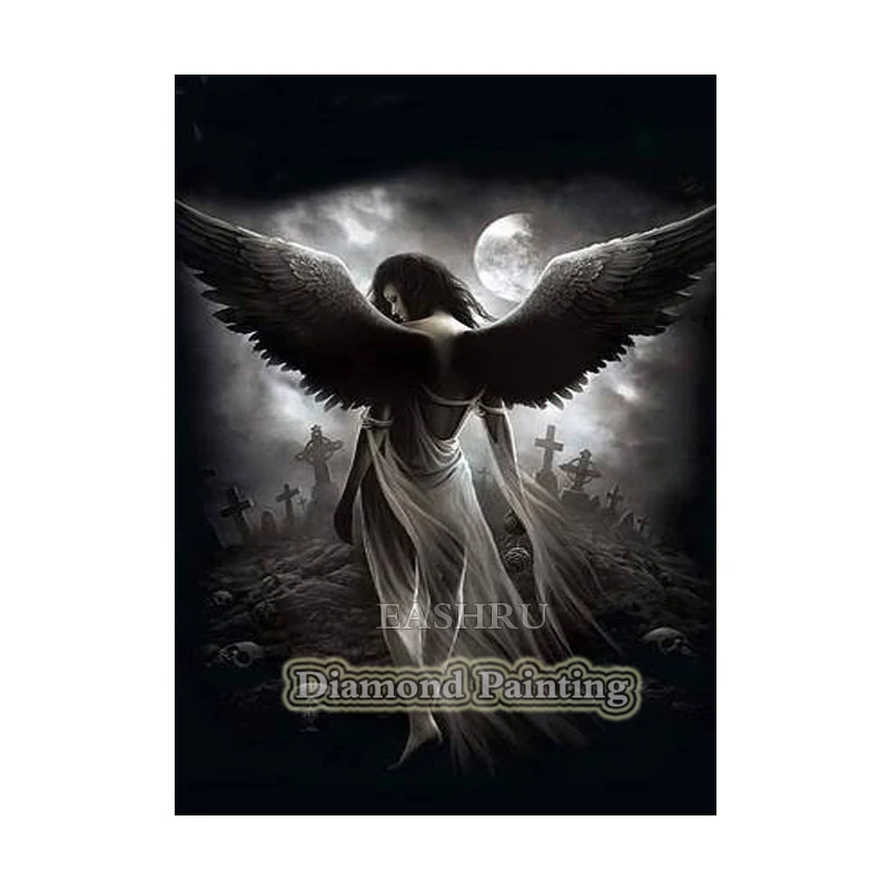 EASHRU женщина ангельские крылья 5D DIY алмазная живопись вышивка крестиком Алмазная
