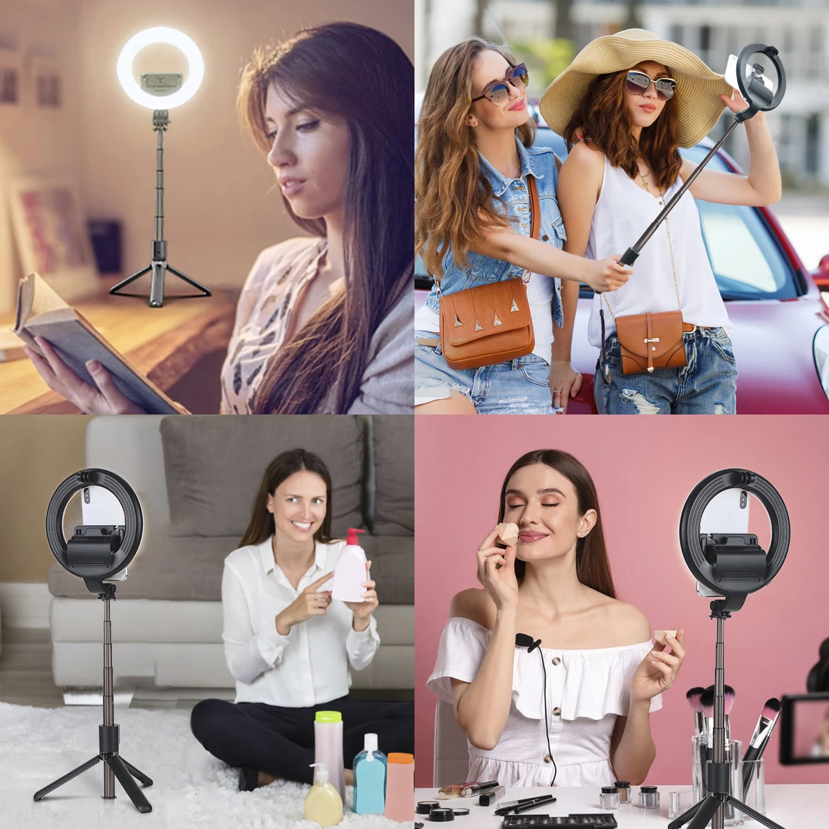 Светодиодная кольцевая лампа с дистанционным управлением студисветильник