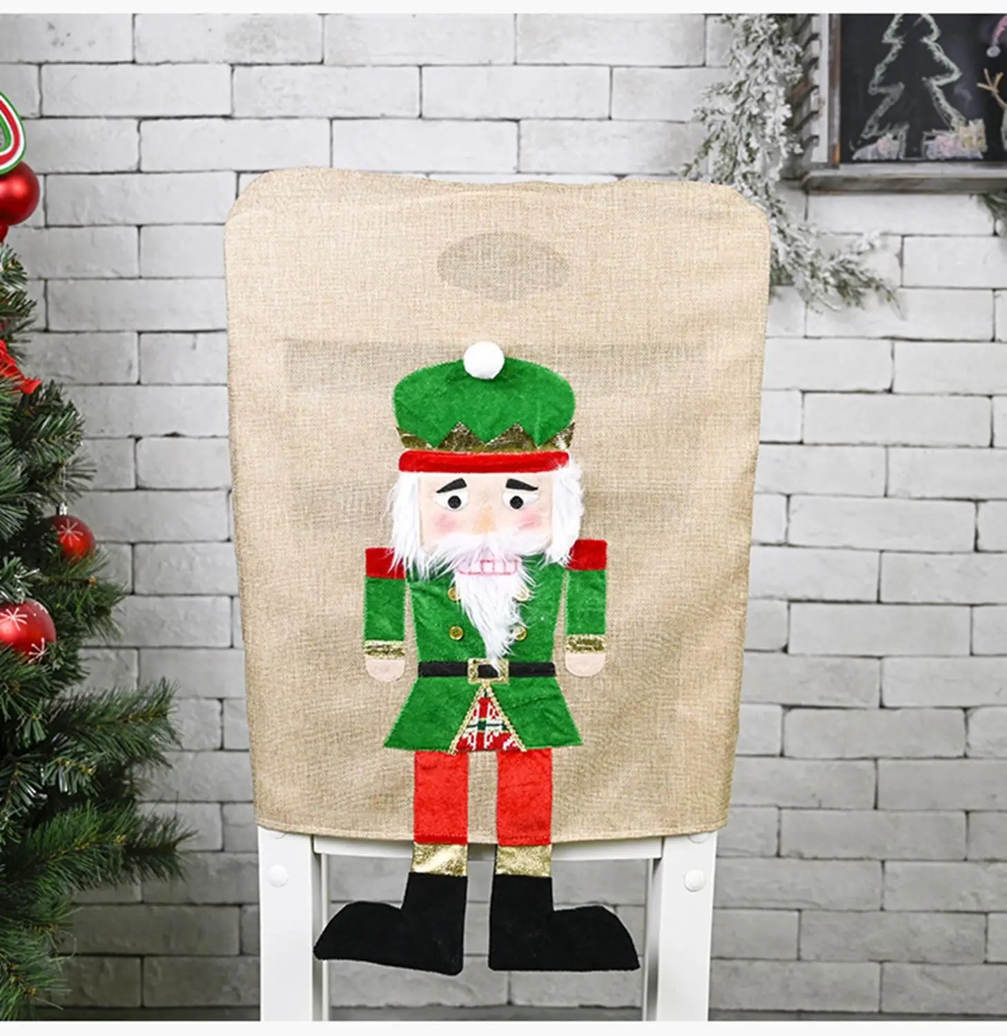 Куклы Taoup с Санта Клаусом чехлы для стульев на Рождество украшения