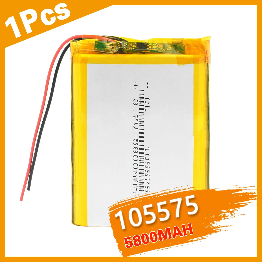 105575 3 7 V литиевая полимерная аккумуляторная батарея 5800 mAH Большая емкость для