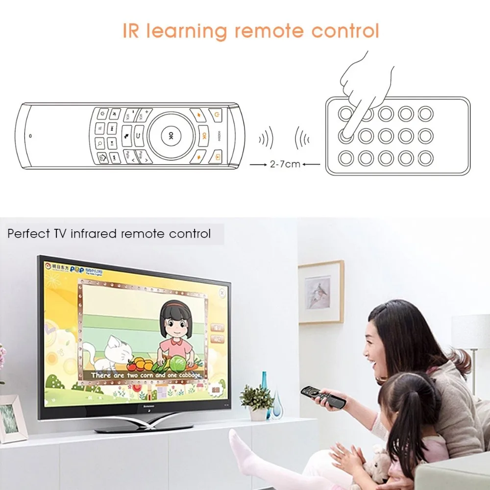 Пульт дистанционного управления Rii Mini i25 2 4 ГГц Fly Mouse с клавиатурой AZERTY для Smart TV