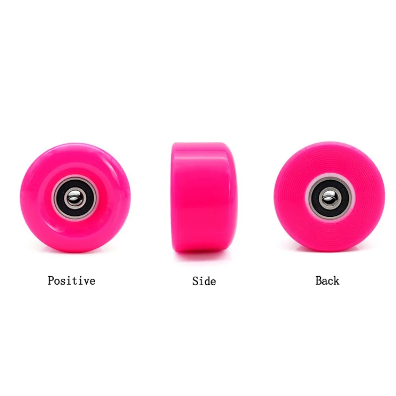

4PCS Skateboard Longboard Wheels Double Rocker Roller Skating Parts High Speed 82A 58mm*32mm PU Durable Bearings Accessories