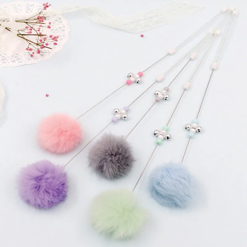 Новинка забавная палочка для домашних животных котят кошки мягкие волосы