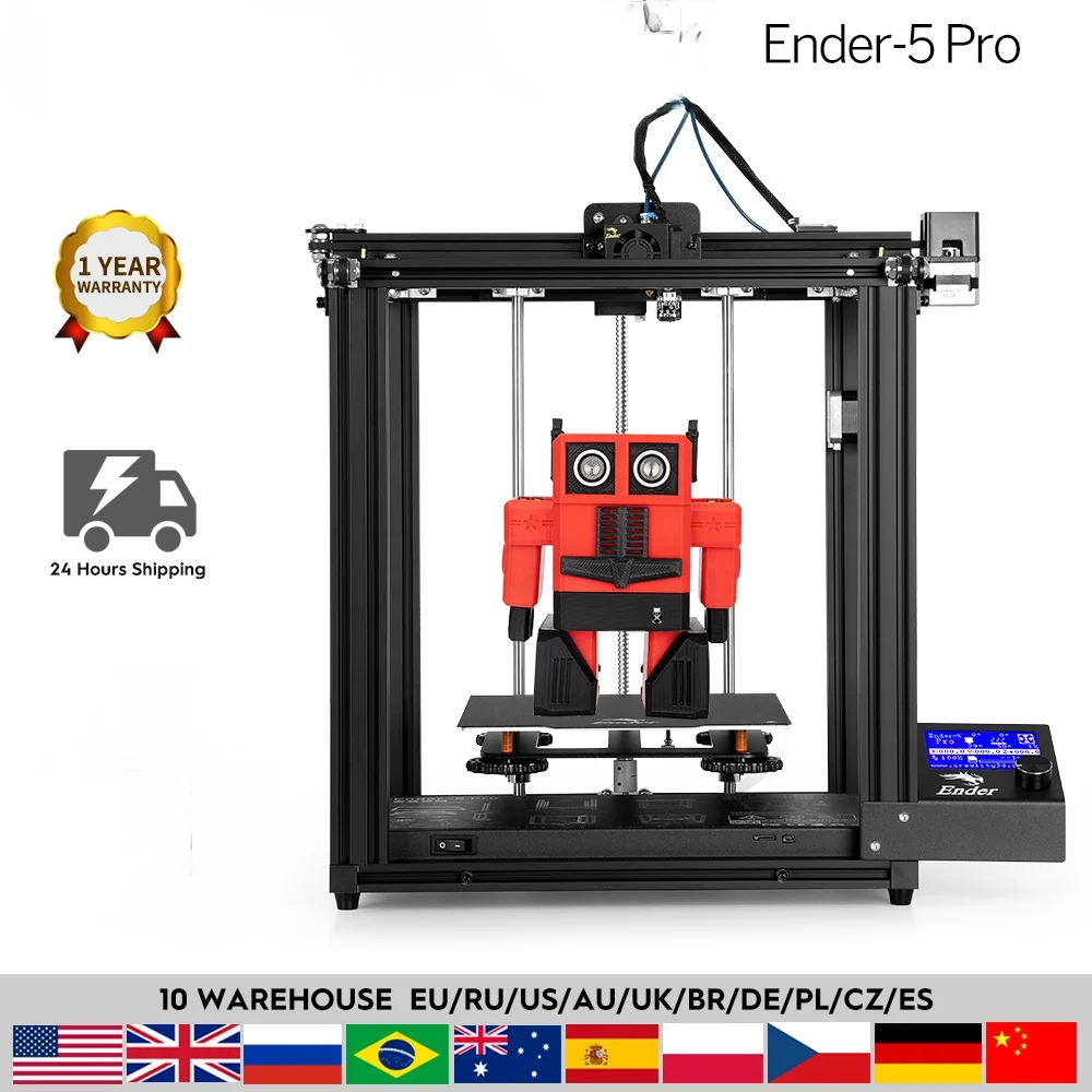 

CREALITY 3d printer New Ender-5 Pro Silent Board Pre-installed Magnetic Build Plate Power off Resume Printing Enclosed Structure