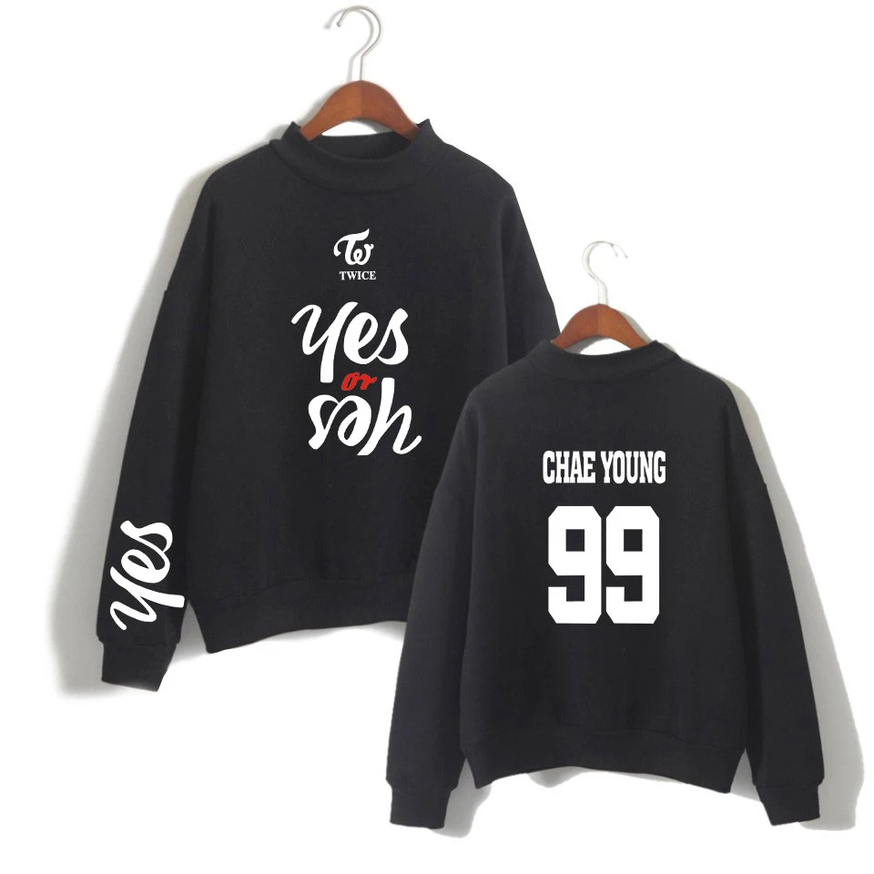 Новый дважды корейский пение группа Печати Аниме унисекс высокий воротник