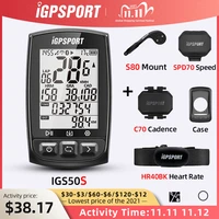 igpsport igs50s ant cycling computer bluetooth5 0 ipx7 waterproof wireless bike digital bicycle stopwatch speedometer cadence