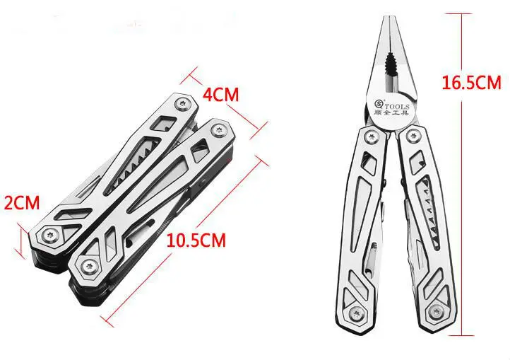 Универсальный выживания EDC 3cr13 нержавеющей многоцелевые кусачки открытый многофункциональный комбинированный инструмент плоскогубцы складной нож и плоскогубцы