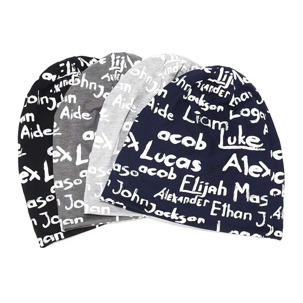 Мужская и Женская Осенняя зимняя шапка пуховые головные уборы граффити буквы