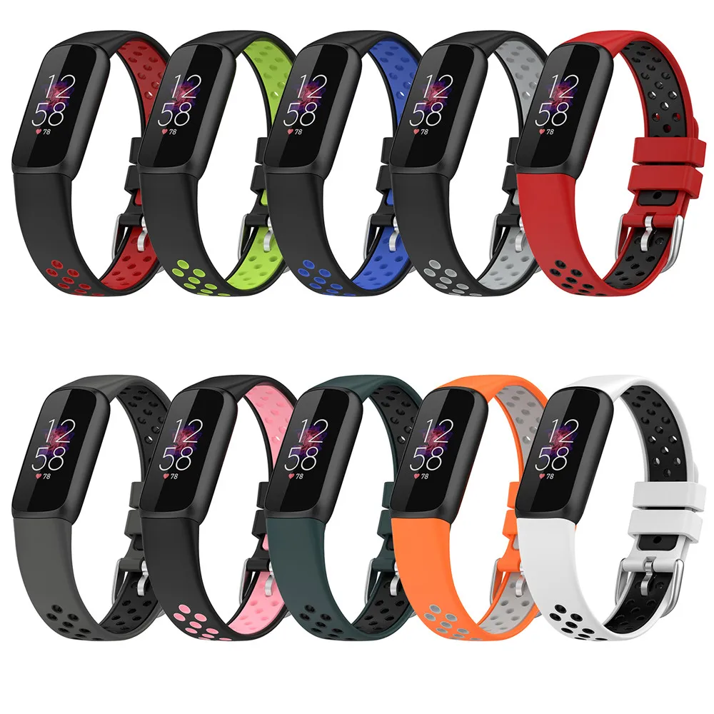 15.4mm Watch Strap Dual Color Band Hard Wearing Wristband For Fitbit luxe / Luxe Special Edition | Электроника