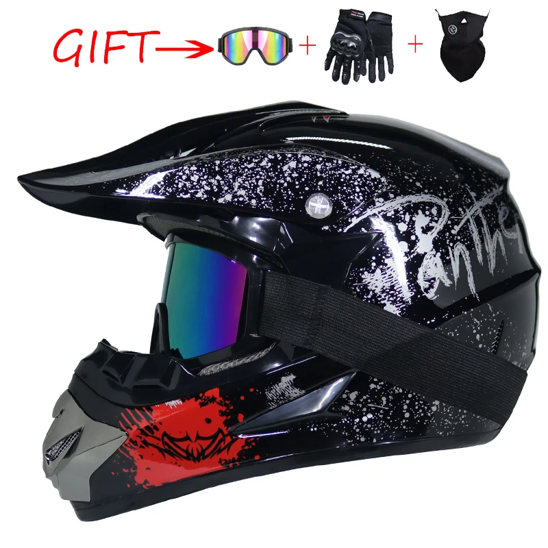 

Top ABS Motorcycle Motobiker Helmet DH Motorcycle Racing Helmet Off Road Downhill Mountain Helmet with Goggles