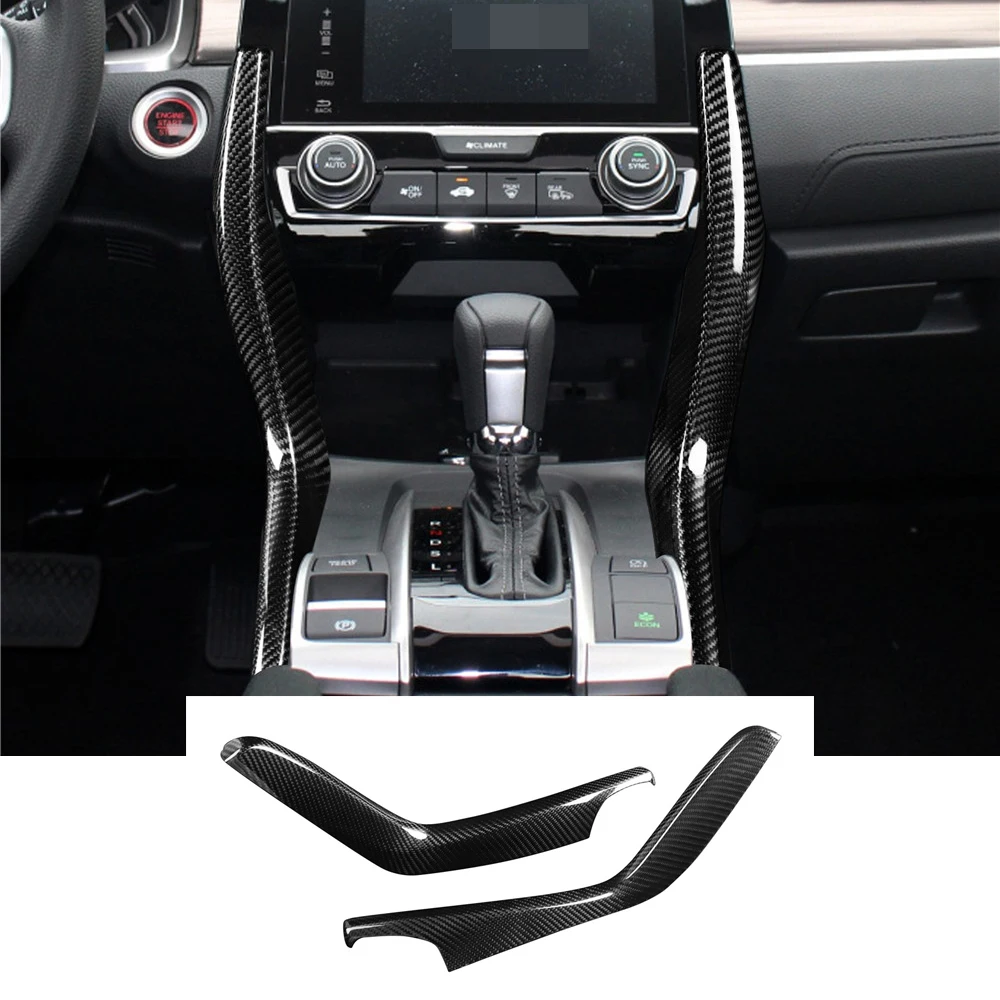 

Real Carbon Fiber Central Control Side Panel Trim Decorative Cover Fit for Honda Civic 10th 2016-2021 Interior Car Accessories