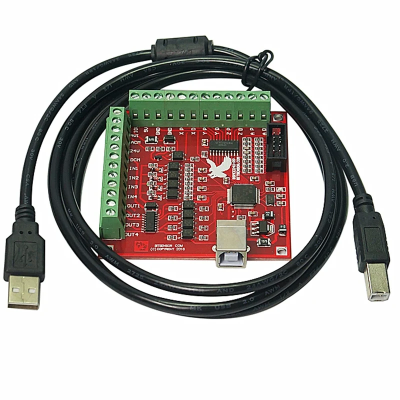 

MACH3 4 Axis 100KHz USB CNC Wood Router Machine Smooth Stepper Motion Controller Card Breakout Board 12-24V