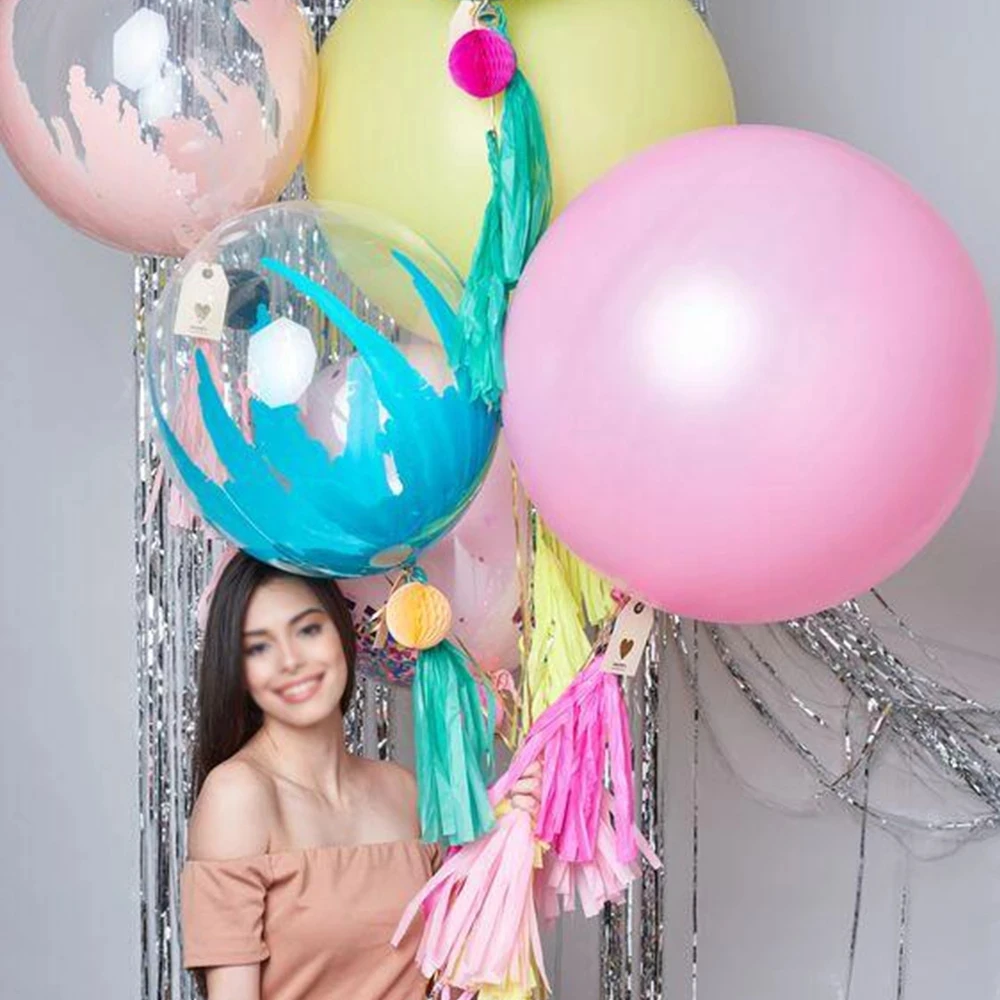 

10Pcs 36Inch Jumbo Pastel Color Balloons Large Ballon Wedding Decor Birthday Party Globos Latex Round Inflatable Kids Balloon