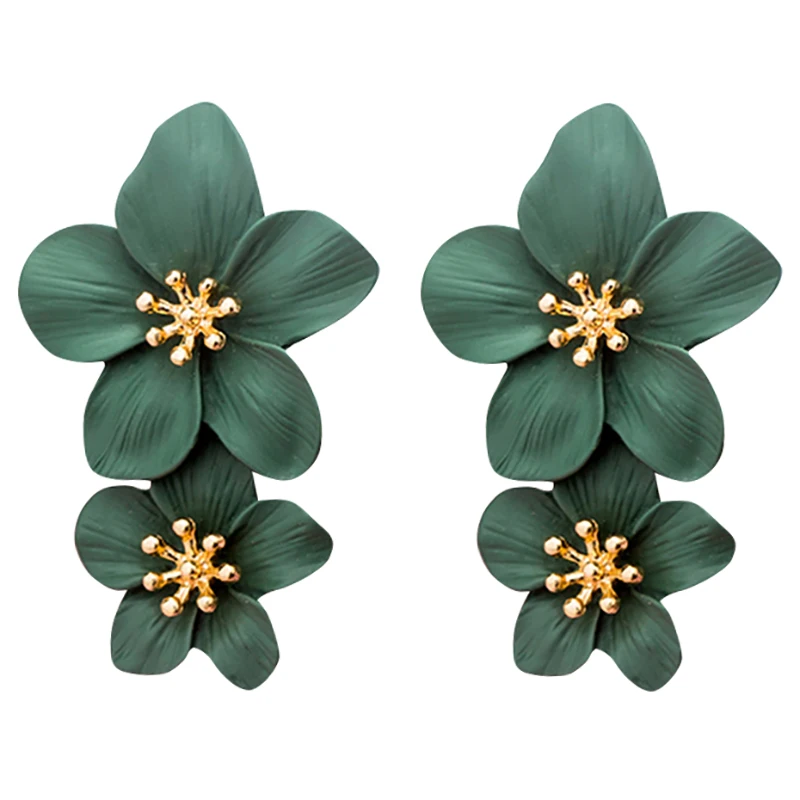 Висячие серьги для женщин двухслойные массивные модные ювелирные