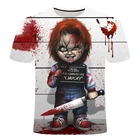 2019 новинка, горячая Распродажа, футболка с 3d принтом клоуна из фильма ужасов Одежда для Хэллоуина Мужская рубашка для отдыха в стиле панк футболка с короткими рукавами