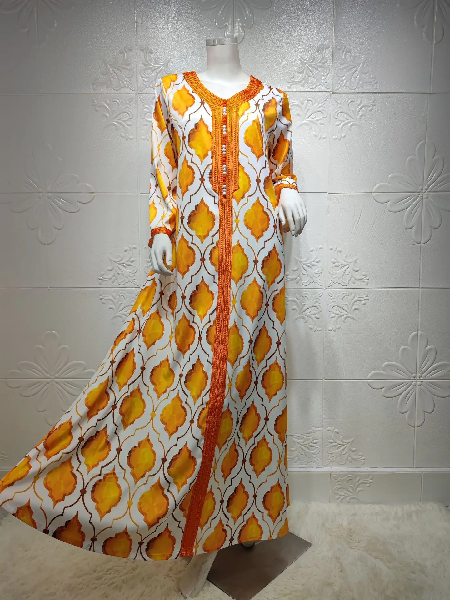 

Abaya Dubai Muslim Hijab Dress Women Moroccan Caftan Elegant Lady Islamic Clothing Jalabiya 2021 Eid Mubarak Djellaba Femme