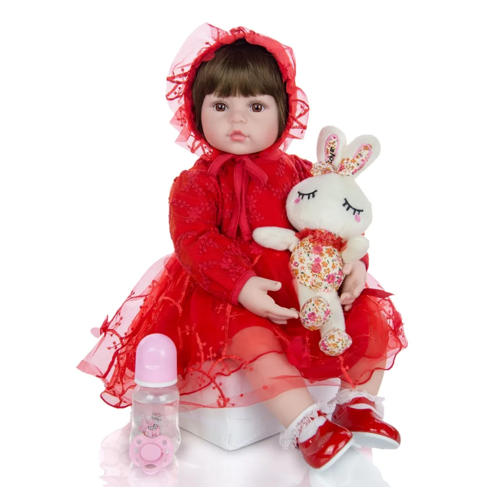 

60cm Reborn Toddler Doll Toy For Girl Silicone Vinyl Limbs Princess Babies Alive bebes reborn bonecas Kid Birthday Gift