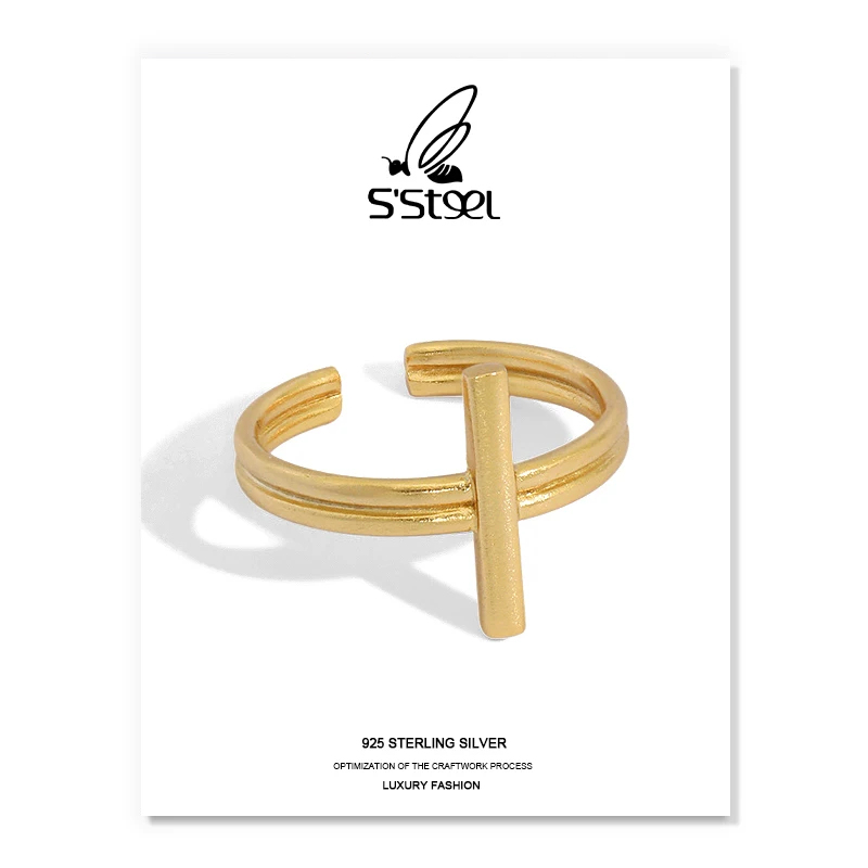 

Женское золотое кольцо с крестиком, винтажное минималистичное Открытое кольцо, серебряное ювелирное изделие, 925