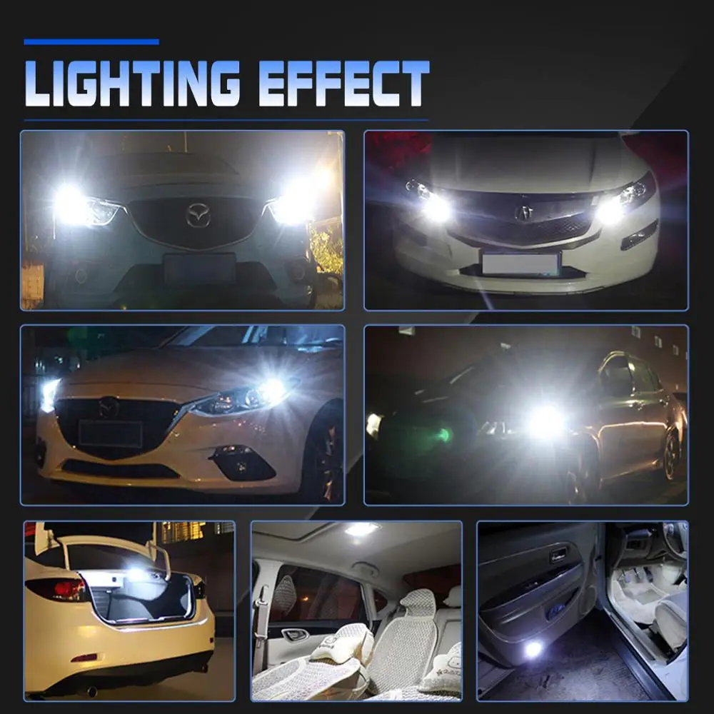 

10Pcs T10 W5W CANBUS LED Bulbs 168 192 LED Car Interior Light For VW Golf 4 5 6 7 GTI Passat B5 B6 B7 CC Beetle Polo Jetta MK6