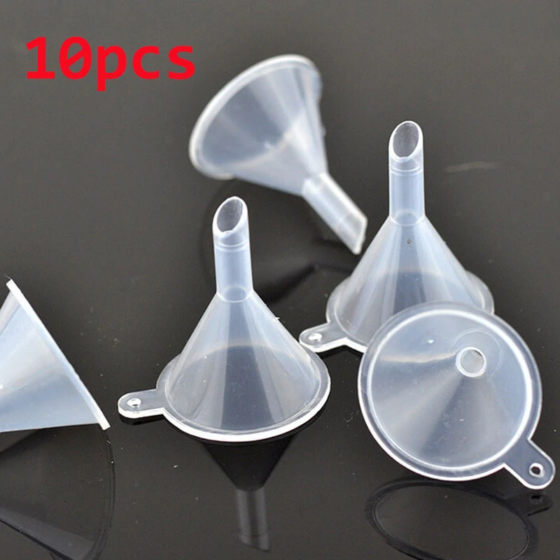 

10PCS Cute Small Plastic For Perfume Diffuser Bottle Mini Liquid Oil Funnels Lab