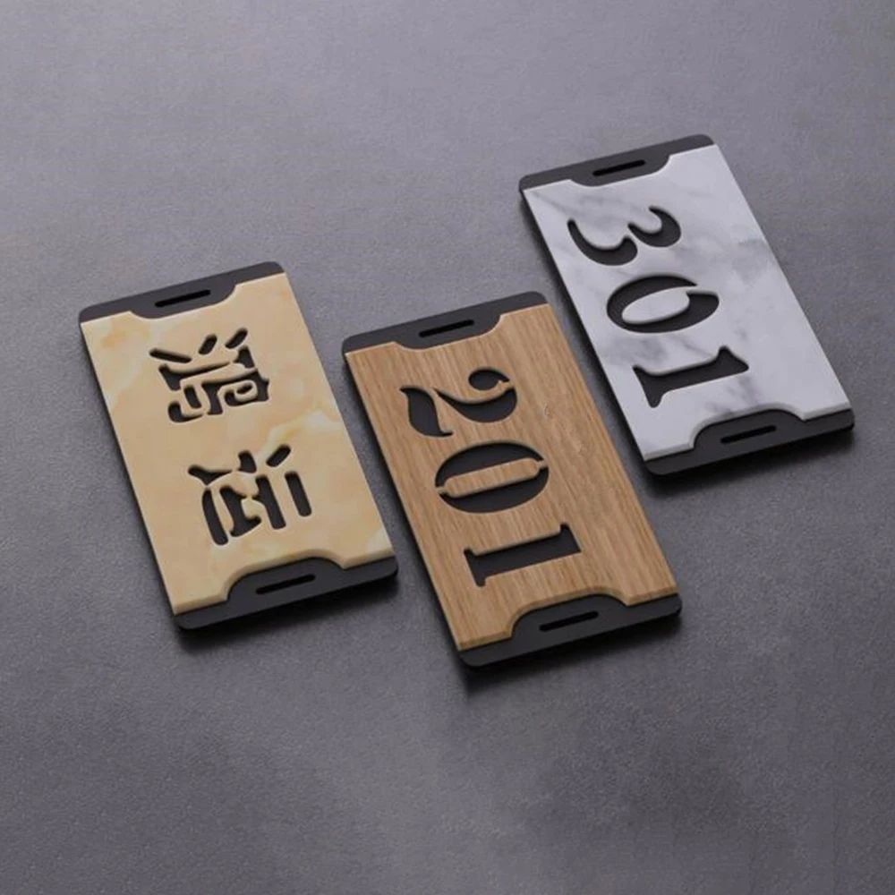 Акриловые цифры для дверей в стиле ретро деревянные квартир отелей дома клейкие