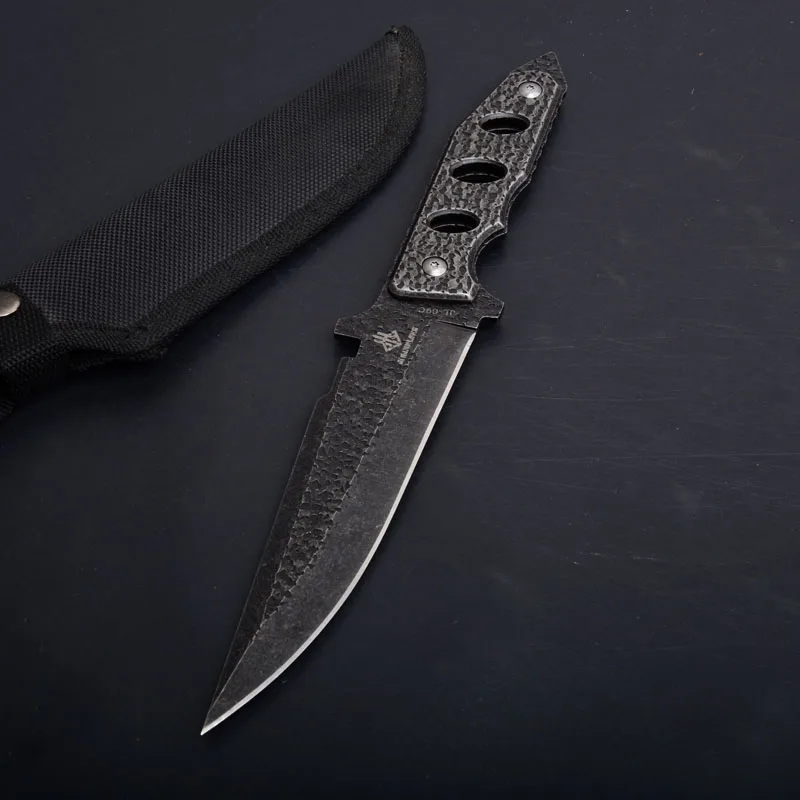 ToughKeng полный камень мыть 5CR15MOV нержавеющая сталь фиксированным лезвием нож
