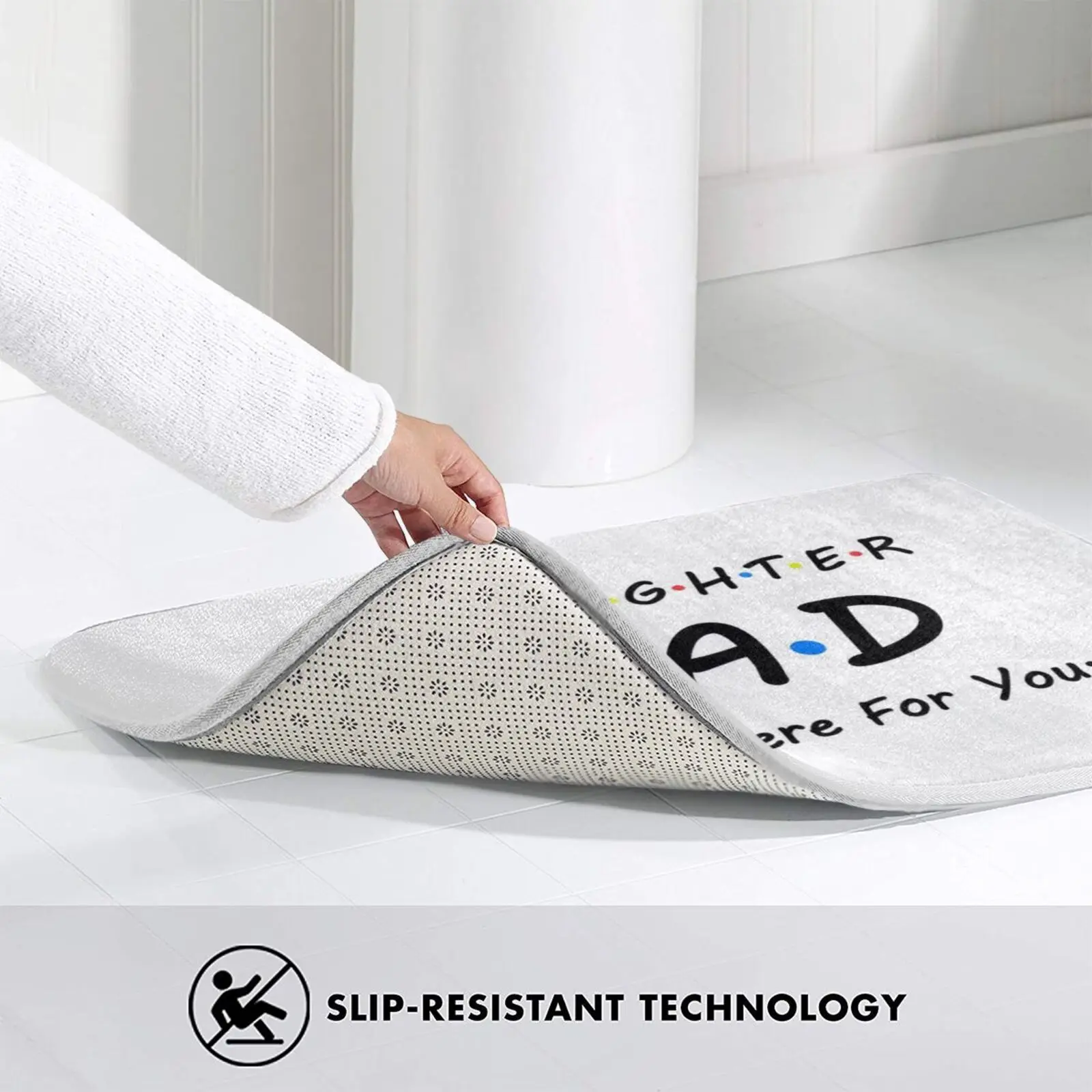 

Firefighter Dad I'll Be There For You , Funny Fireman Gift , Firefighter Dad Shirt Carpet Mat Rug Cushion