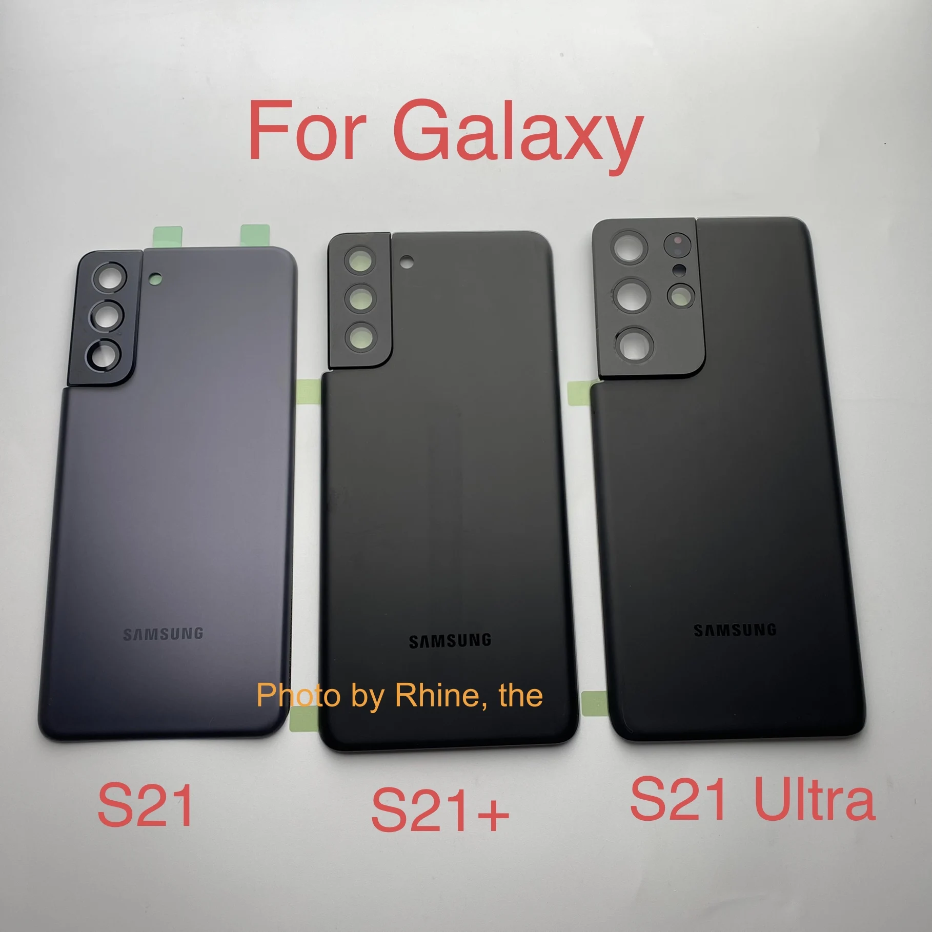 

SAMSUNG Galaxy S21 G990F G990 G991 S21 Ultra Glass Battery Back Cover Door Housing + Camera Glass Lens Frame Original