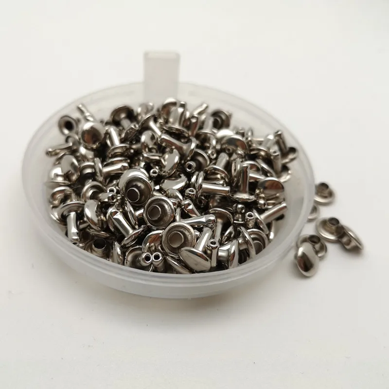 100 шт. 6 мм круглая двойная заклепка гвоздик столкновения Металлический Шип рок
