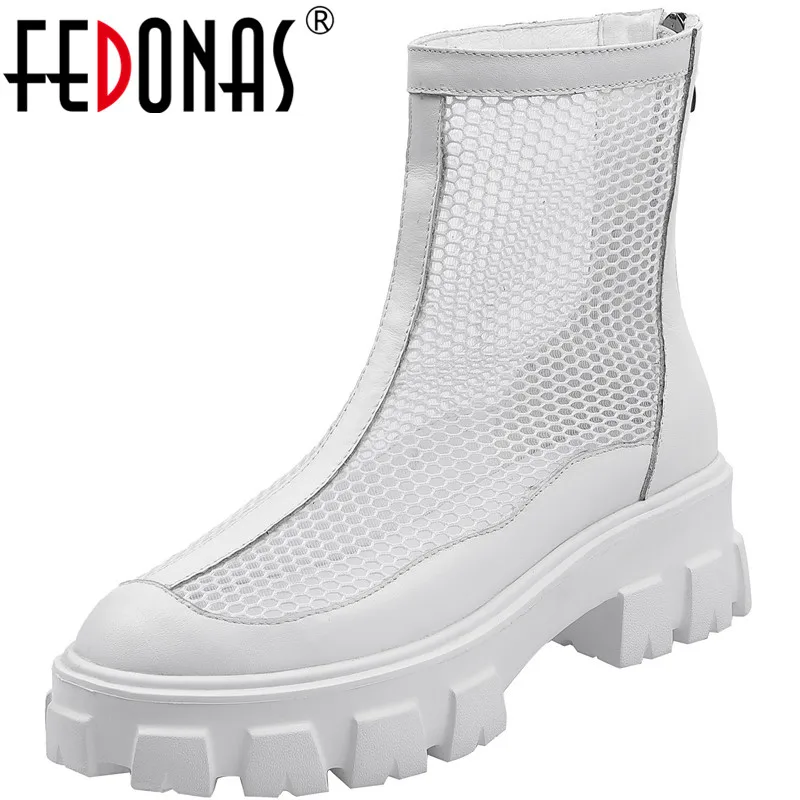 FEDONAS/пикантные женские летние сапоги на молнии сзади Модные туфли лодочки из