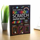 26x9 см фотобумага, творческие Обучающие игрушки, Волшебная Радуга, цветная бумага для царапин, книжки для записей, детские игрушки для творчества и рисования