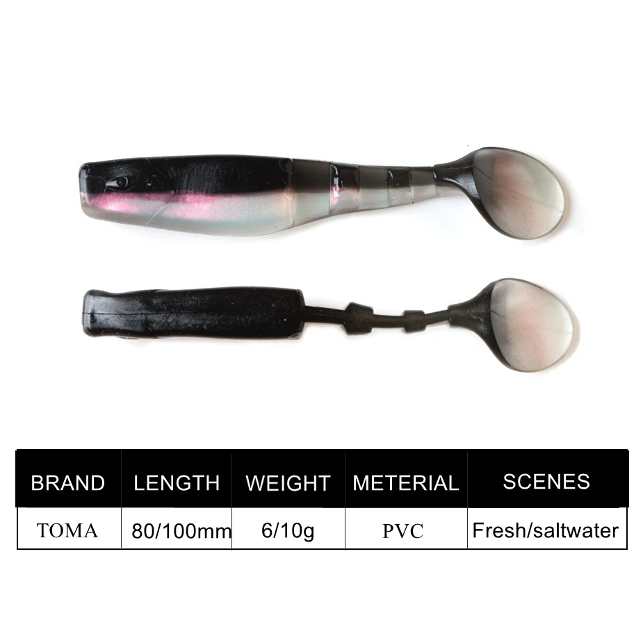 4 шт. силиконовые приманки для рыбы 80 мм 100 мм|Наживки рыбной ловли| |