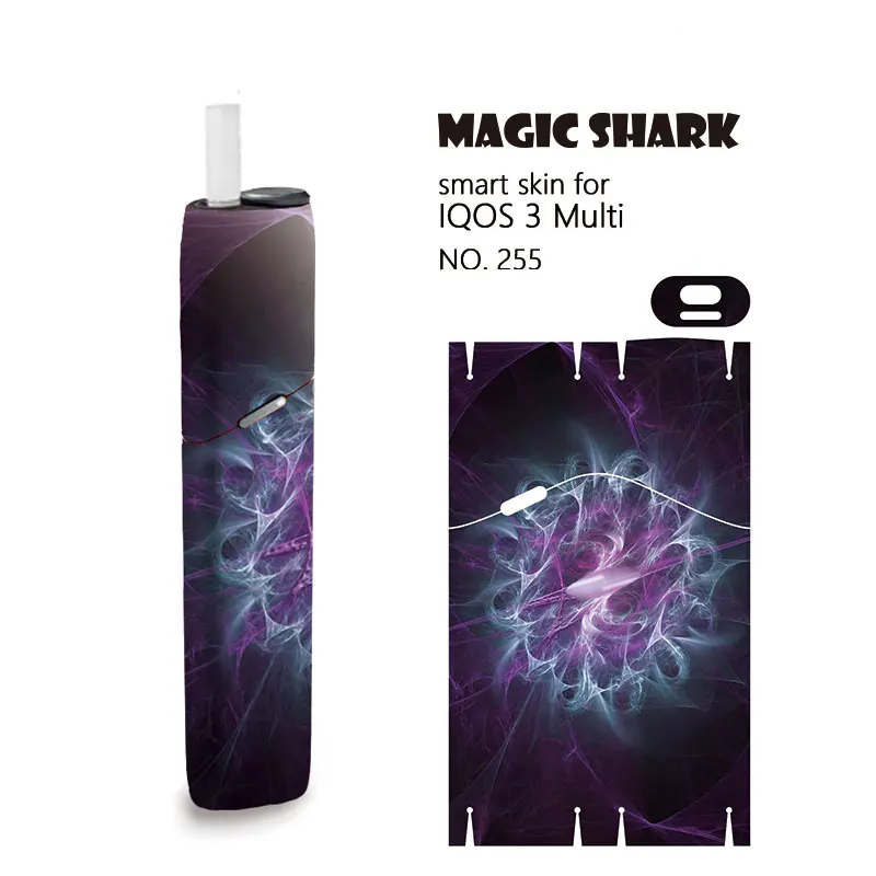 Magic SharkMulti Skin Protective Cover Fashion Smoke Earth Moon Film Stickers For IQOS3 Multi PVC Case IQOS 3 | Мобильные телефоны