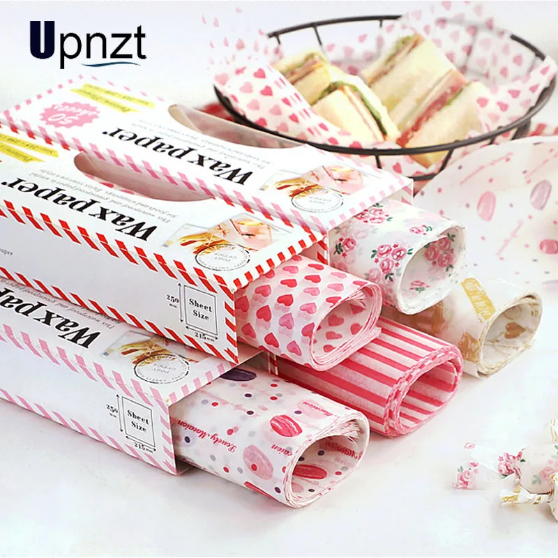 Восковая бумага 50 шт./лот пищевая смазочная пищевые обертки оберточная для хлеба