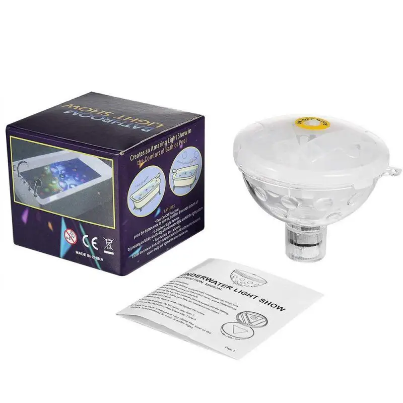 

Floating Underwater Decor Light RGB Submersible LED Disco Party Light Glow Show Swimming Pool Hot Tub Spa Lamp Baby Bath Light
