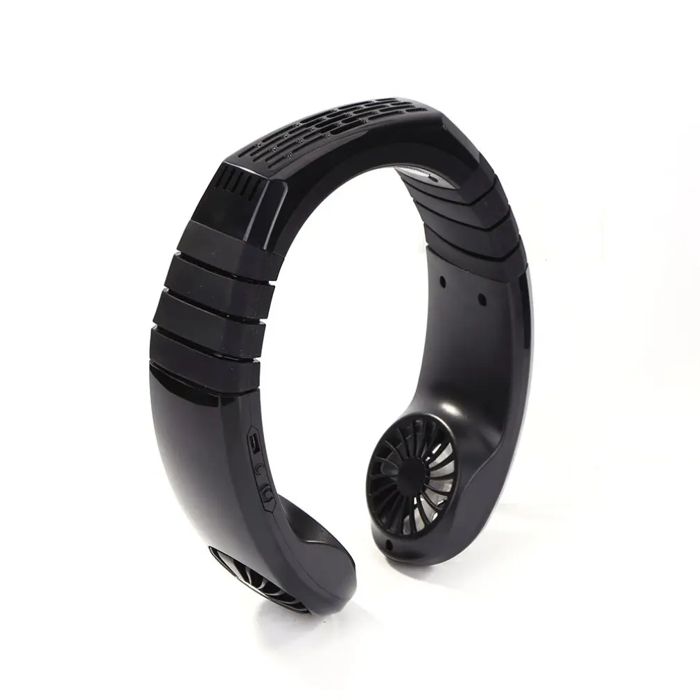 Goede Opknoping Nek Fan Usb Opladen Lui Draagbare Outdoor Sport Koelventilator Mini Luchtkoeler Fan Koeling Fan