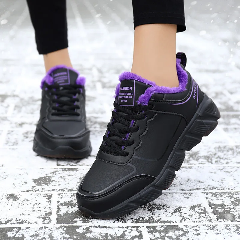 

2021 winter new plus velvet warm women tennis shoes, comfortable cotton shoes sports shoes, low-top snow boots sneakers women