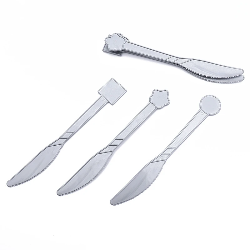 Одноразовая пластиковая посуда золотого серебряного голубого розового цвета