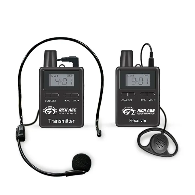 

best promotion selected price headset wireless tour guide transmitter system for walking,1transmitter and 2 receivers