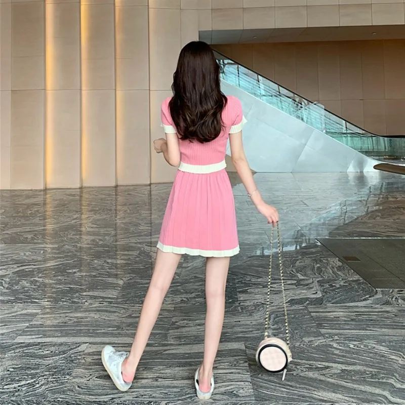 Комплект из двух предметов женская трикотажная одежда тонкая секционная