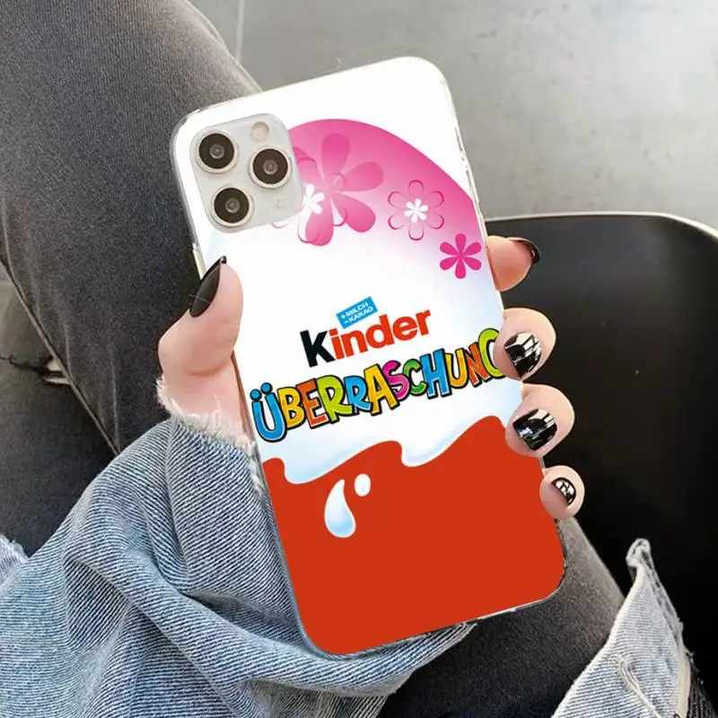 YNDFCNB New Trolly egg KINDER JOY Surprise Phone Case for iphone 13 11 12 pro XS MAX 8 7 6 6S Plus X 5S SE 2020 XR case