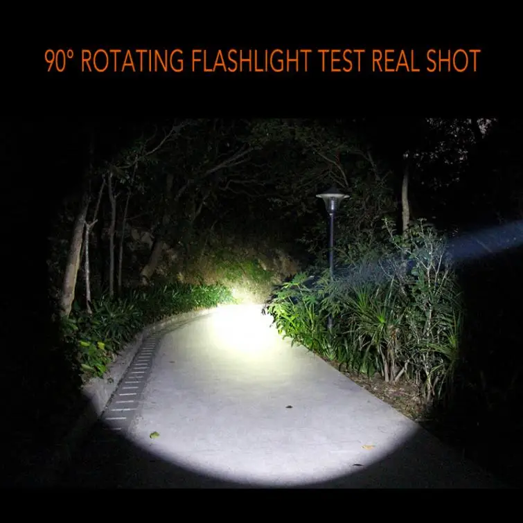 

LED Flashlight Torch 5 Grades Fold Magnetic Multi-function 90 Degree Turning Angle USB Charging XPG COB LED Headlamp Work Lamp