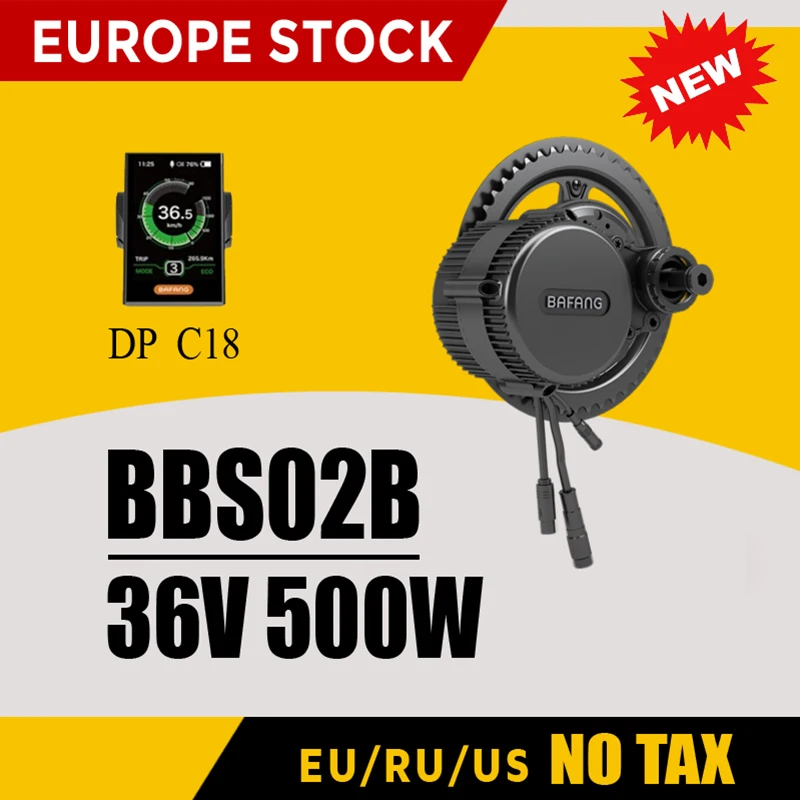 Bafang BBS02B BBS02 36V 500W мотор среднего привода 8fun велосипед электрический eBike комплект