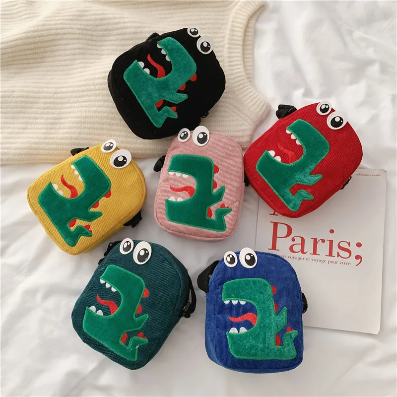 Плюшевые сумки 17 см с динозавром из мультфильма для детей милые через плечо