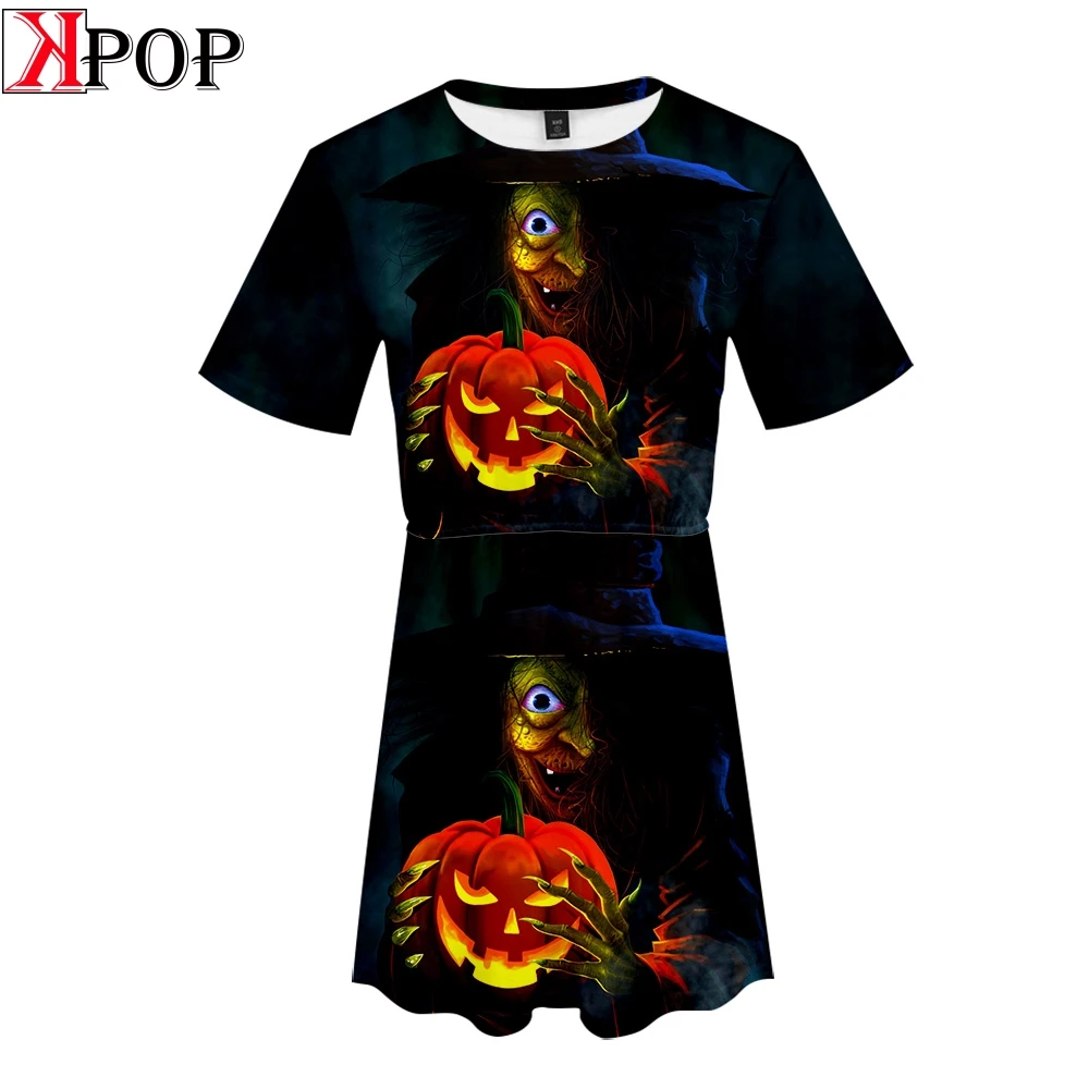 Зара * женское платье для Дня всех святых 3D летнее повседневные с круглым