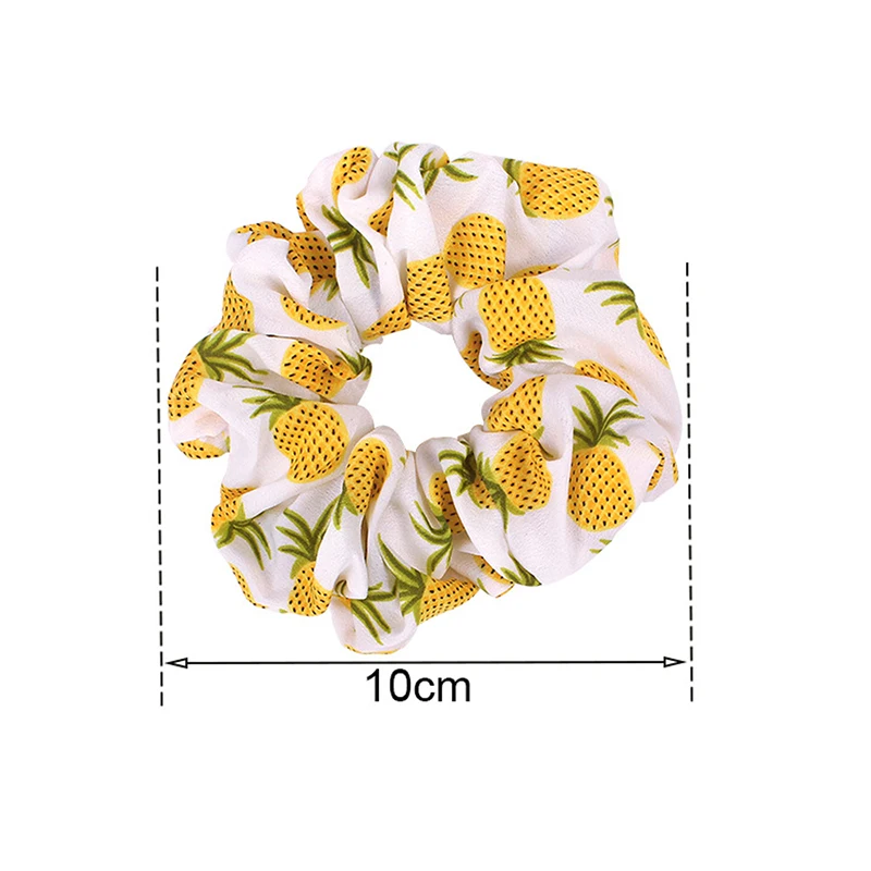 Красивые резинки для волос с рисунком клубники ананаса эластичные девочек