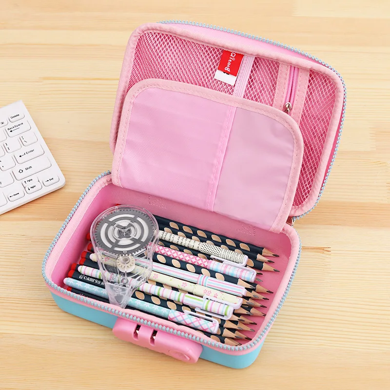 Корейский милый школьный чехол для карандашей девочек и мальчиков ручек с милым